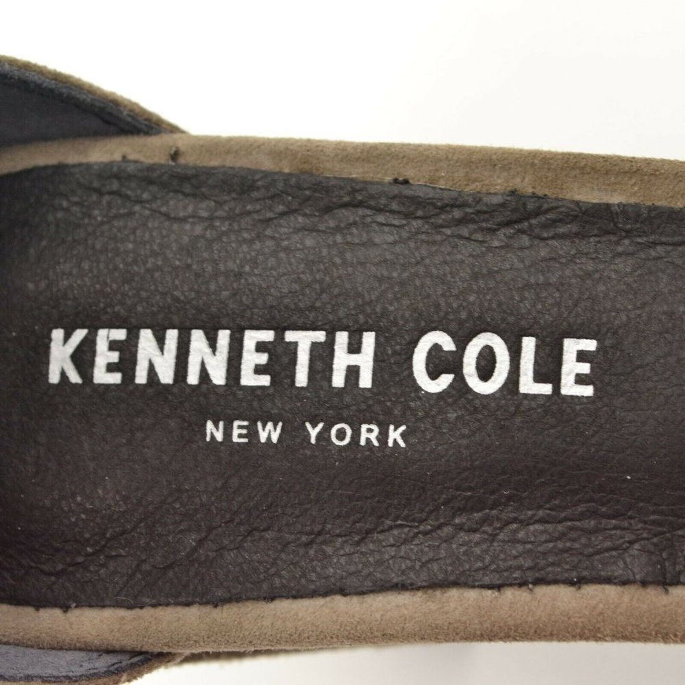 Kenneth Cole Lex Feather Pom Suede Sandals Heels - Picture 7 of 7